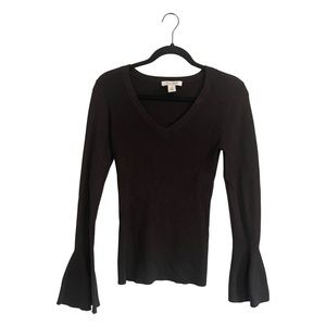 White | Black Top with bell bottom sleeve’s